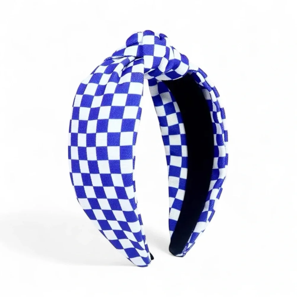 💖 3/$30 💖 Blue & White Checkered Headband